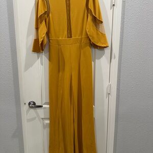 Fashion Nova Mustard Jumpsuit